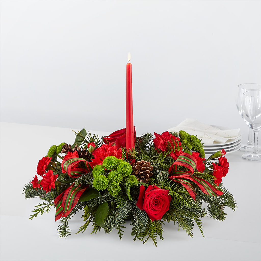 By the Candlelight Centerpiece – J ALEXANDER'S FLORIST, Jackson MI
