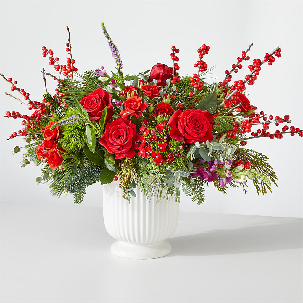 Big Red Bow Bouquet – J ALEXANDER'S FLORIST, Jackson MI