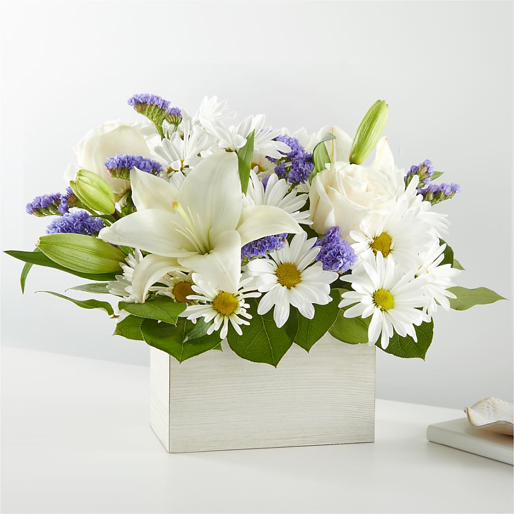 Beyond Blue Box Bouquet – J ALEXANDER'S FLORIST, Jackson MI