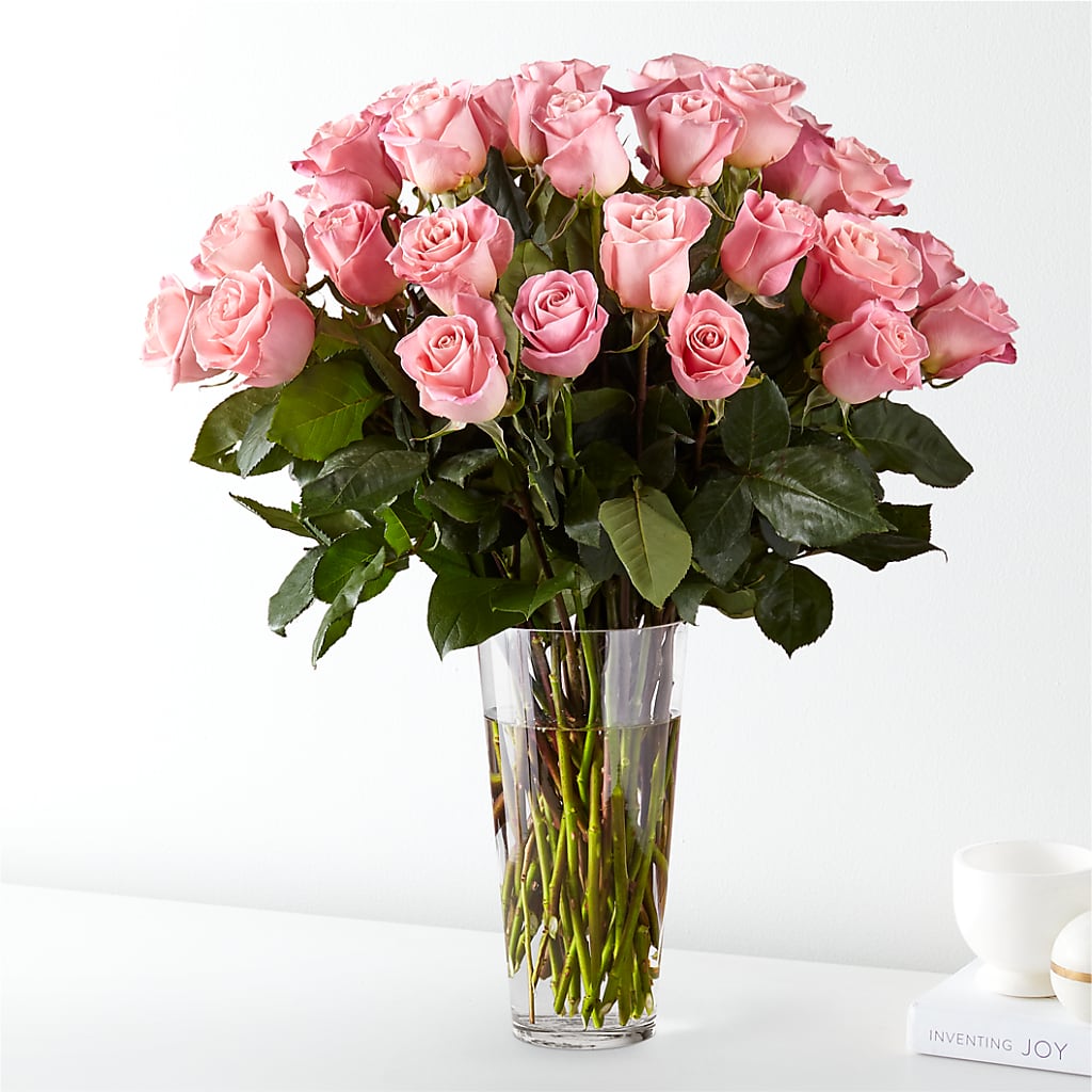 Long Stem Pink Rose Bouquet – J ALEXANDER'S FLORIST, Jackson MI