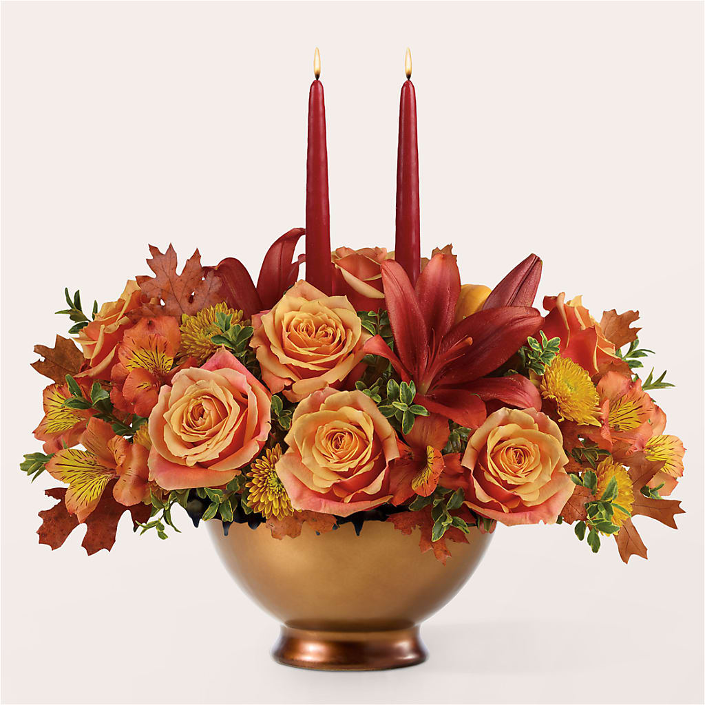 Harvest Table Centerpiece – J ALEXANDER'S FLORIST, Jackson MI