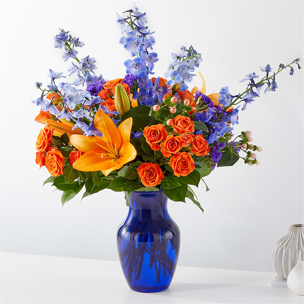 Radiant Citrus Bouquet – J ALEXANDER'S FLORIST, Jackson MI