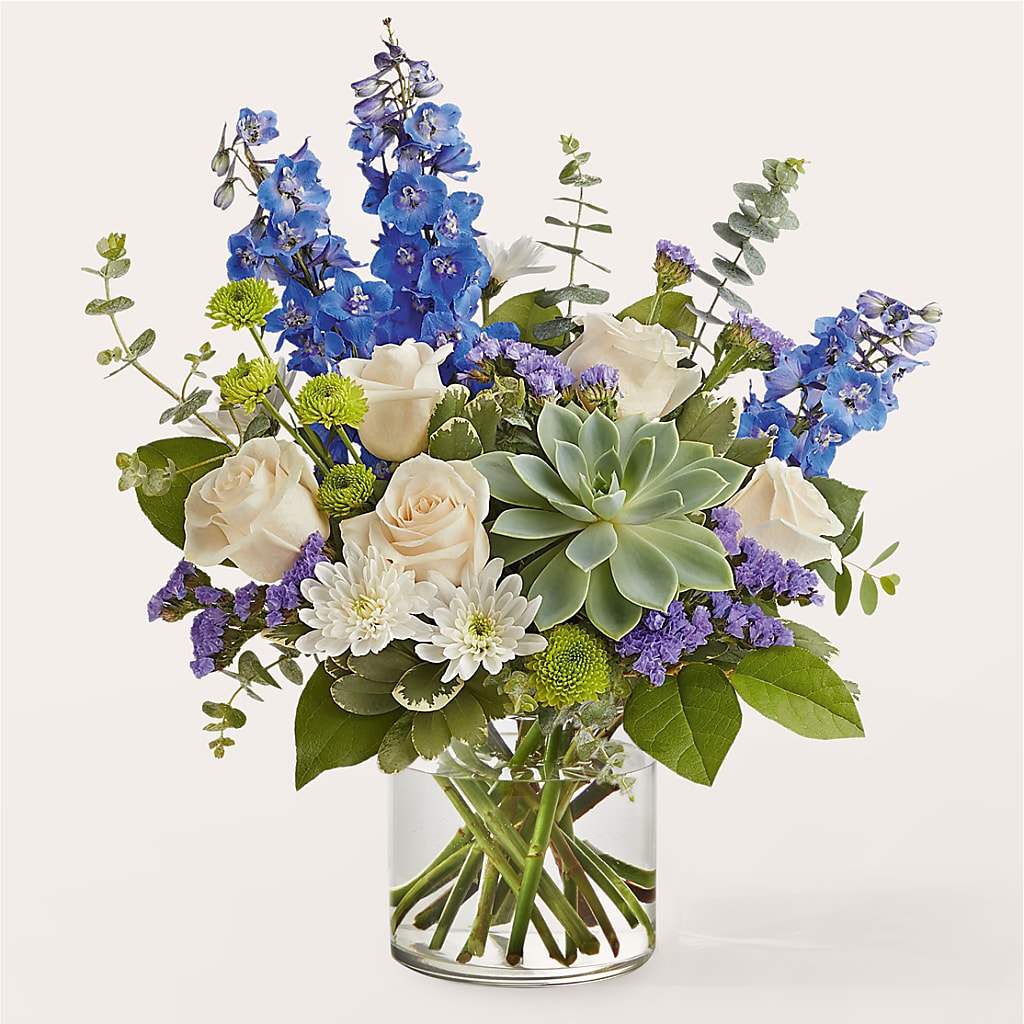 Cerulean Waves Bouquet – J ALEXANDER'S FLORIST, Jackson MI