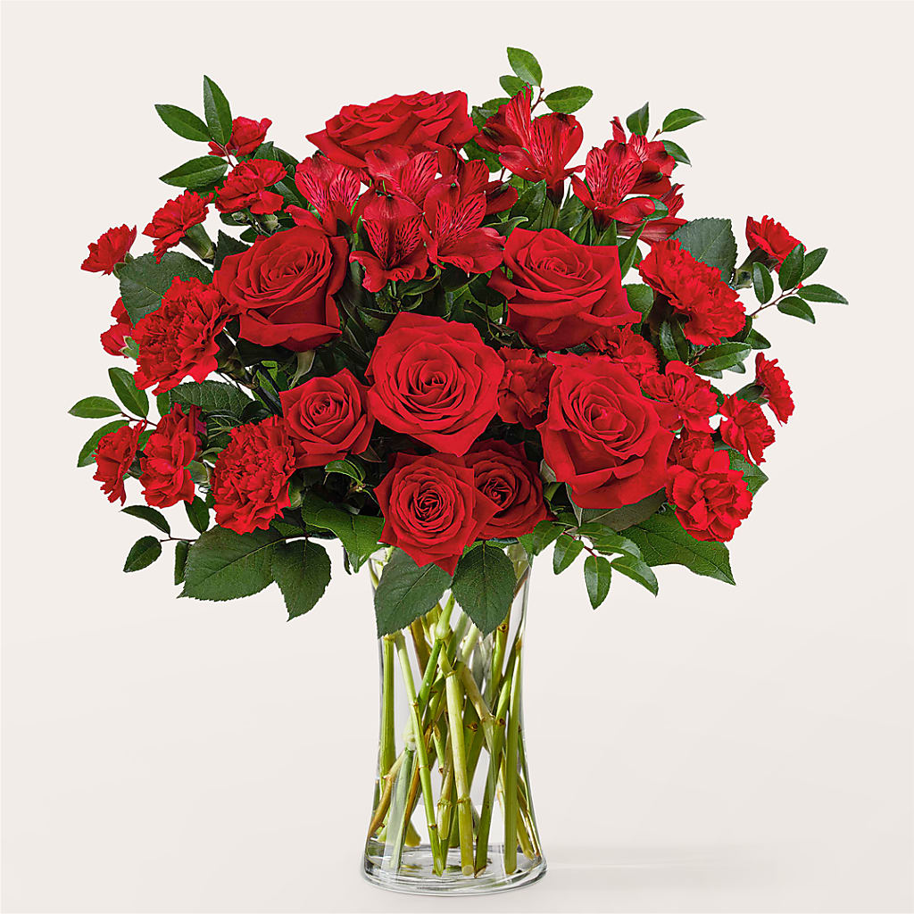 Brilliant Ruby Bouquet – J ALEXANDER'S FLORIST, Jackson MI