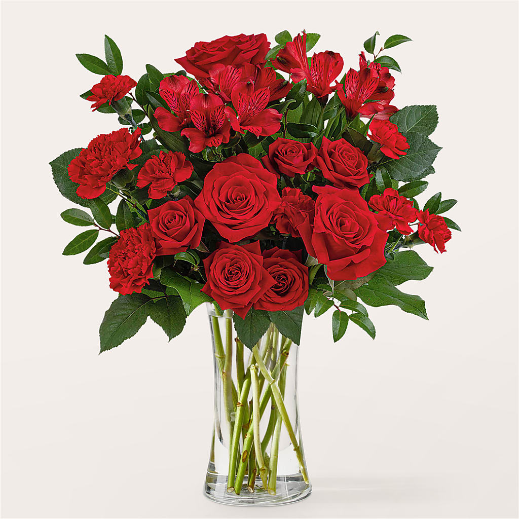 Brilliant Ruby Bouquet – J ALEXANDER'S FLORIST, Jackson MI
