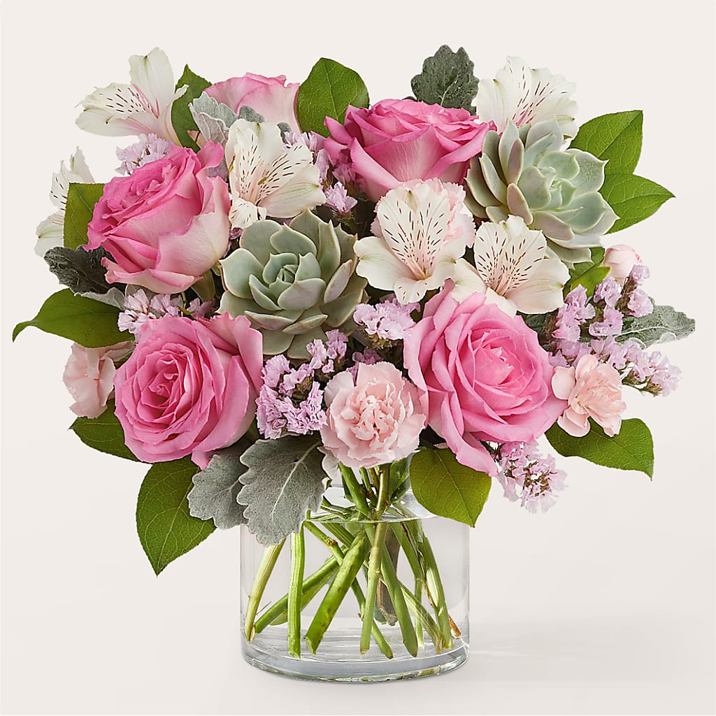 Dusty Rose Bouquet – J ALEXANDER'S FLORIST, Jackson MI
