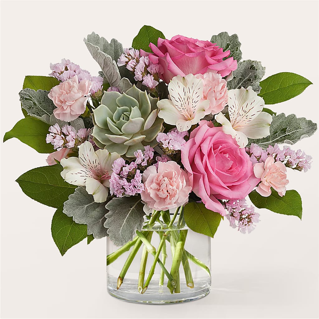 Dusty Rose Bouquet – J ALEXANDER'S FLORIST, Jackson MI