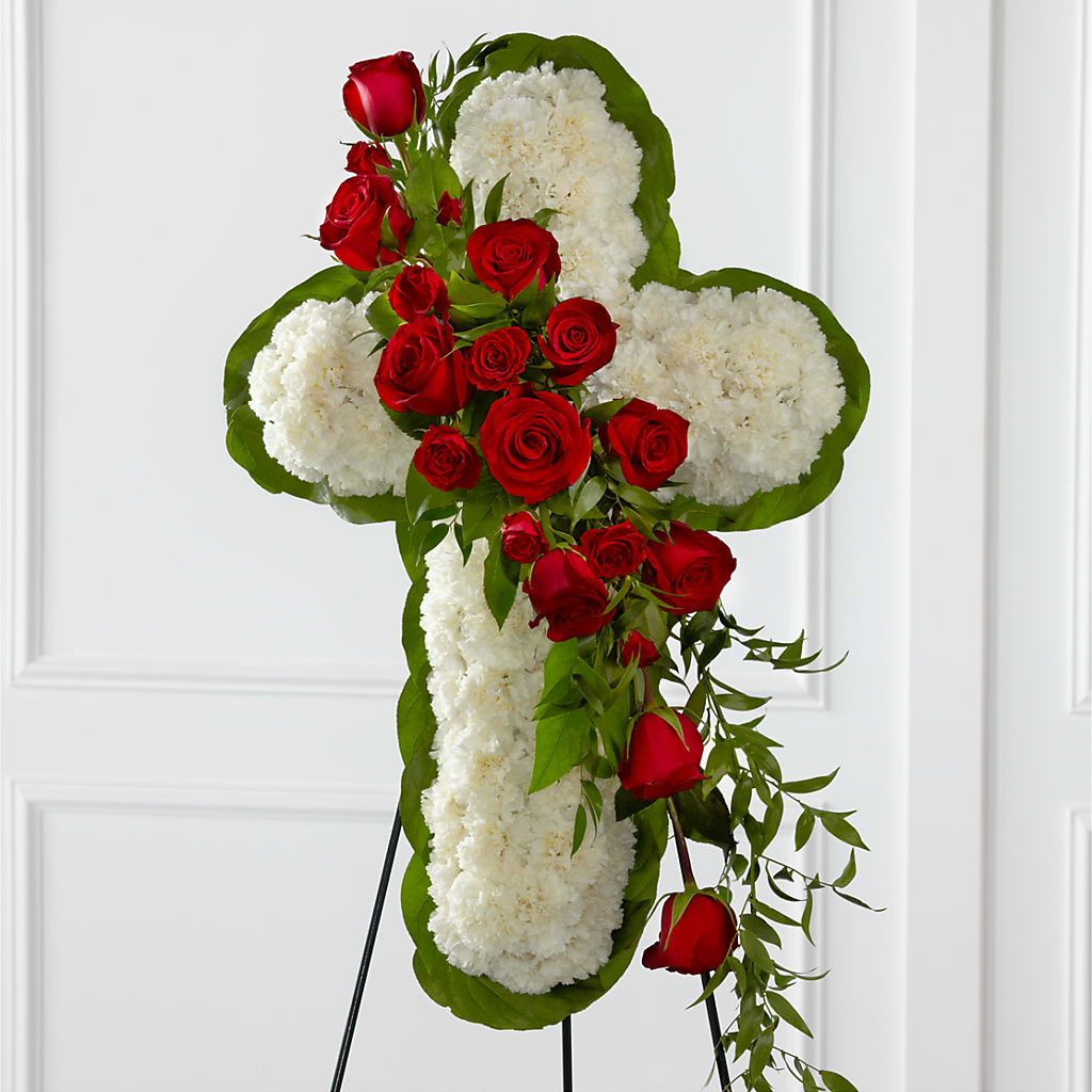 Floral Cross Easel – J ALEXANDER'S FLORIST, Jackson MI