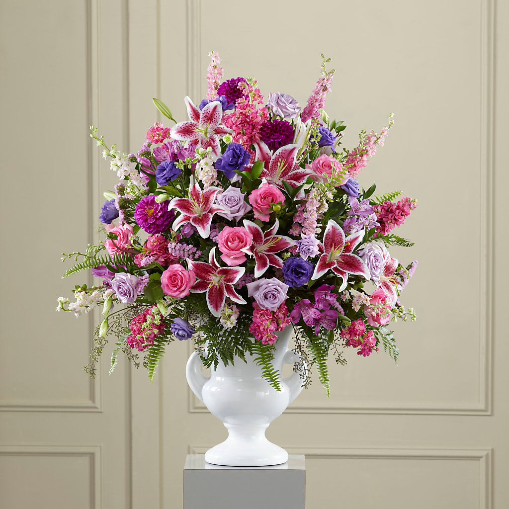 Peaceful Tribute Arrangement – J ALEXANDER'S FLORIST, Jackson MI
