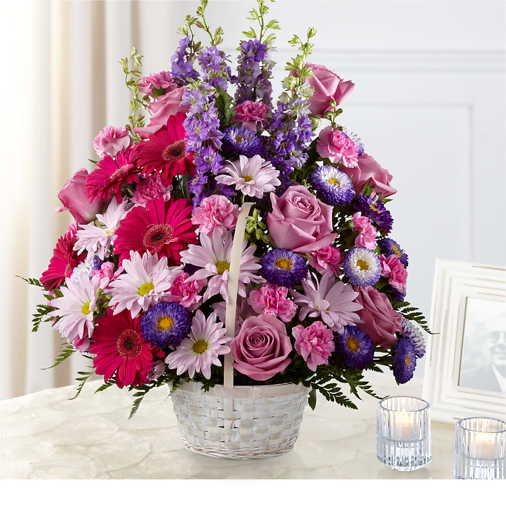 Pastel Peace Basket – J ALEXANDER'S FLORIST, Jackson MI