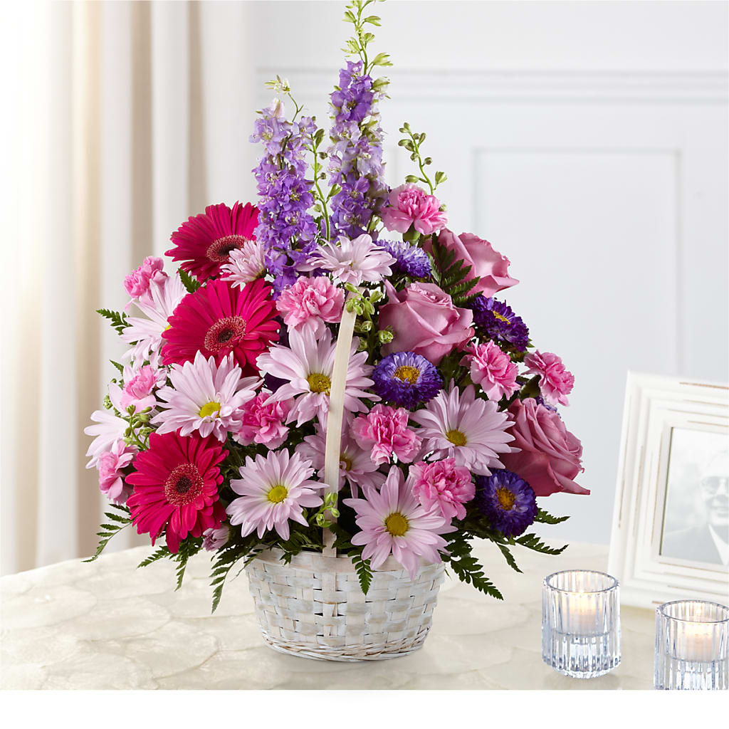 Pastel Peace Basket – J ALEXANDER'S FLORIST, Jackson MI