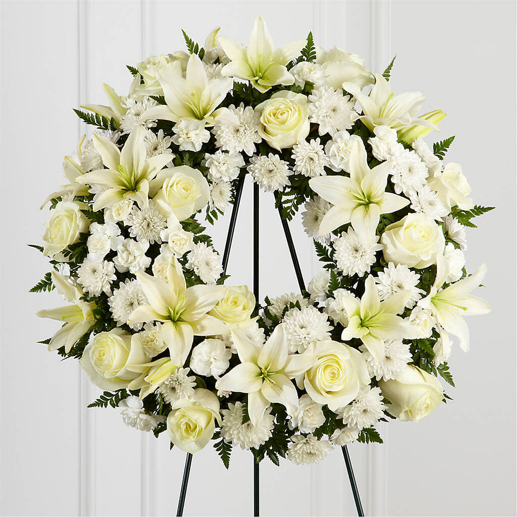 Treasured Tribute Wreath – J ALEXANDER'S FLORIST, Jackson MI