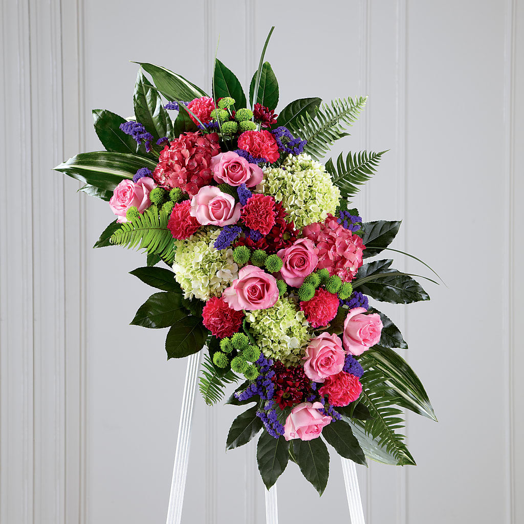 Refreshing Mix Standing Spray – J ALEXANDER'S FLORIST, Jackson MI