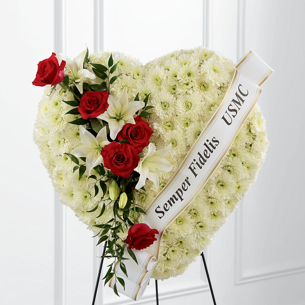 Heartfelt Hero Standing Heart – J ALEXANDER'S FLORIST, Jackson MI