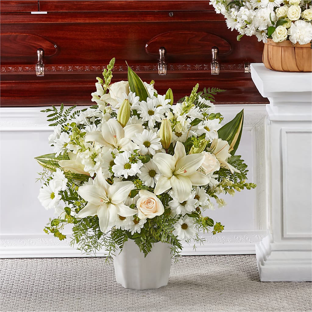 Thoughts of Tranquility Floor Basket – J ALEXANDER'S FLORIST, Jackson MI