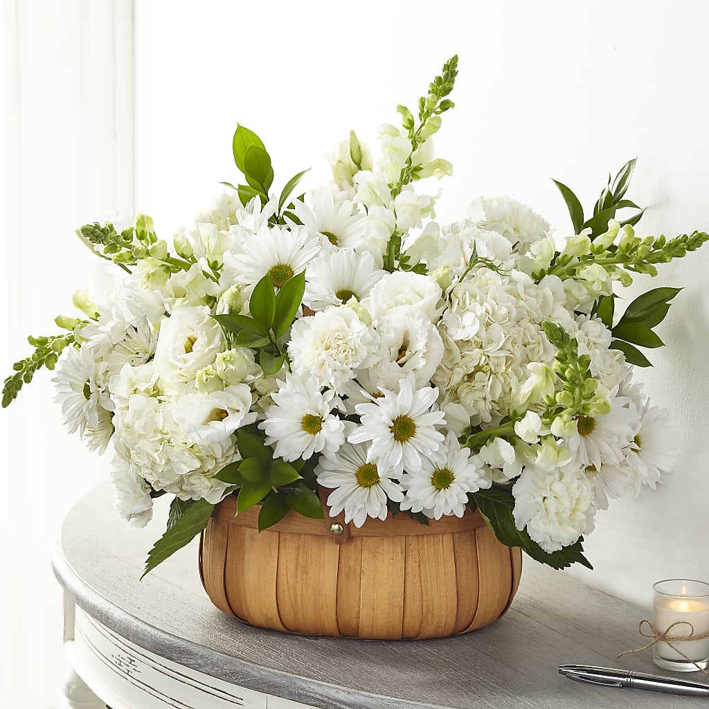 Pure Ivory Basket – J ALEXANDER'S FLORIST, Jackson MI