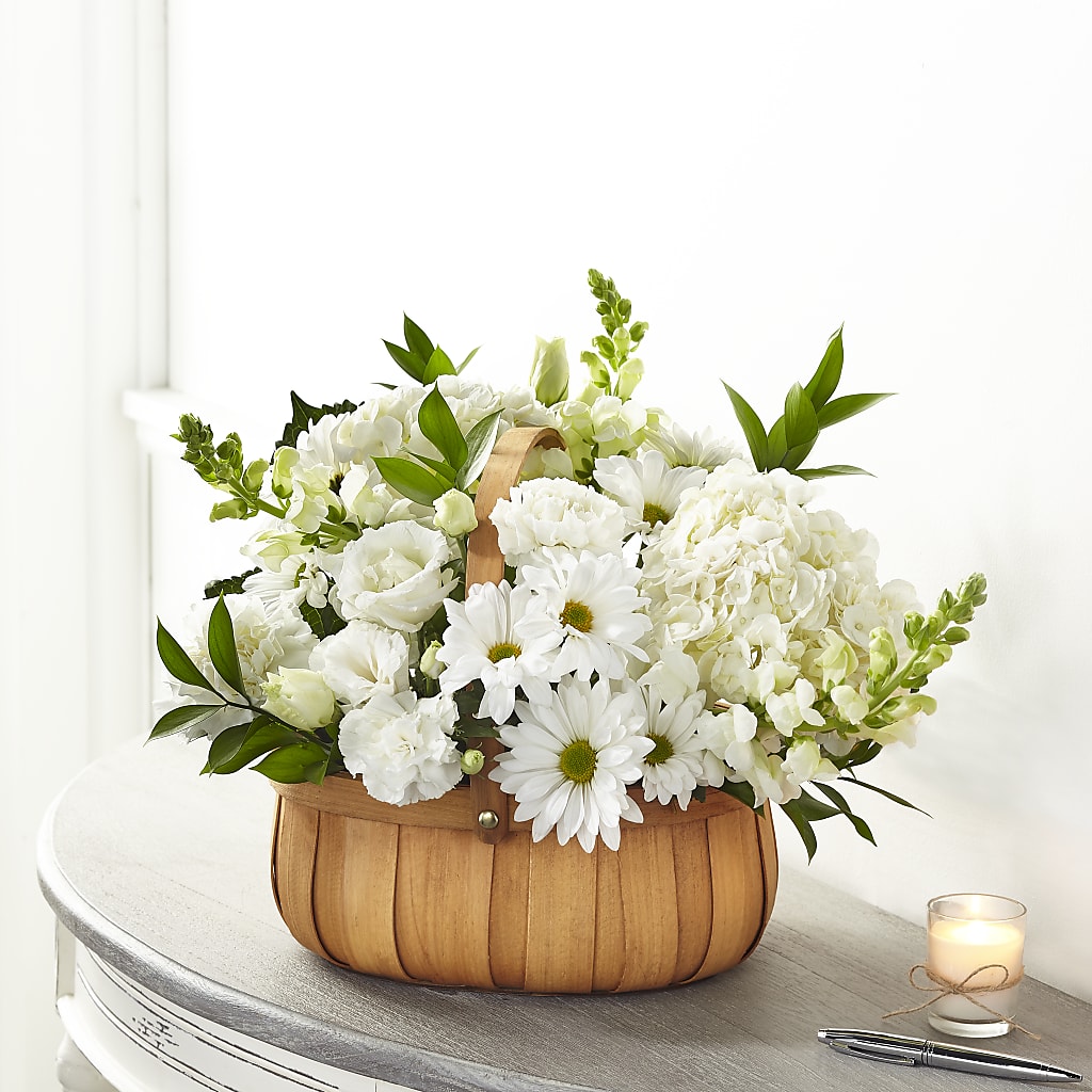 Pure Ivory Basket – J ALEXANDER'S FLORIST, Jackson MI
