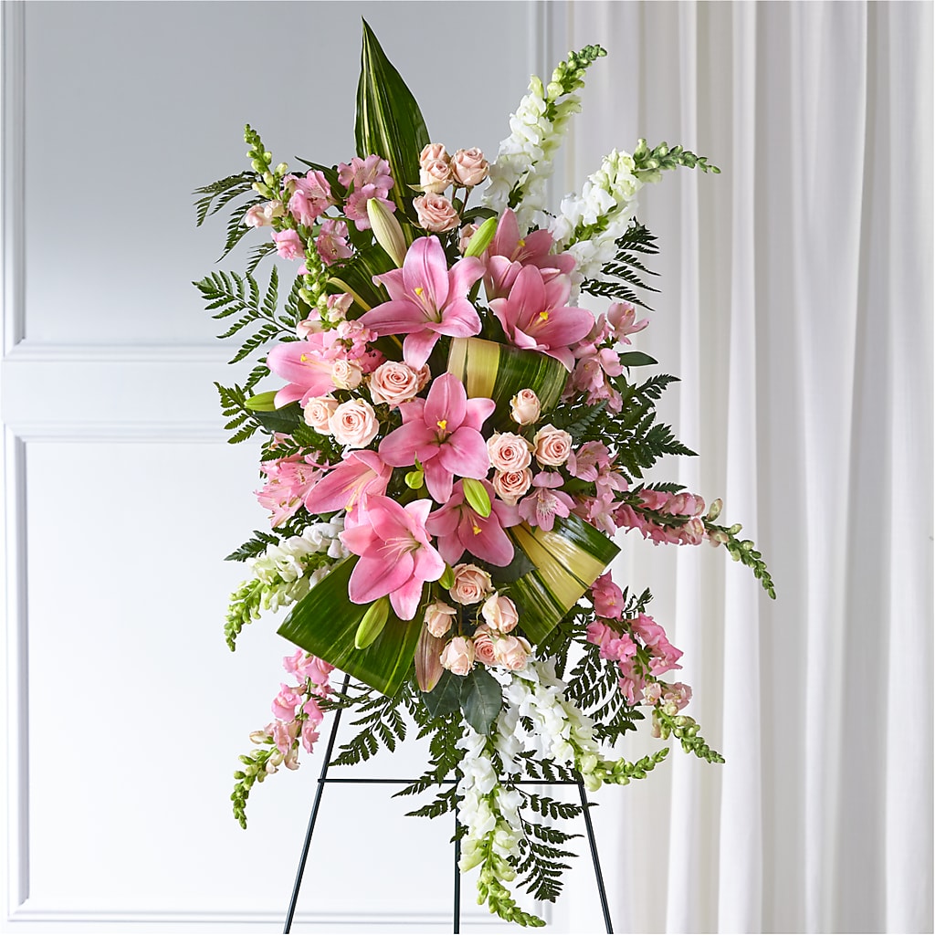 Elegant Embrace Standing Spray – J ALEXANDER'S FLORIST, Jackson MI