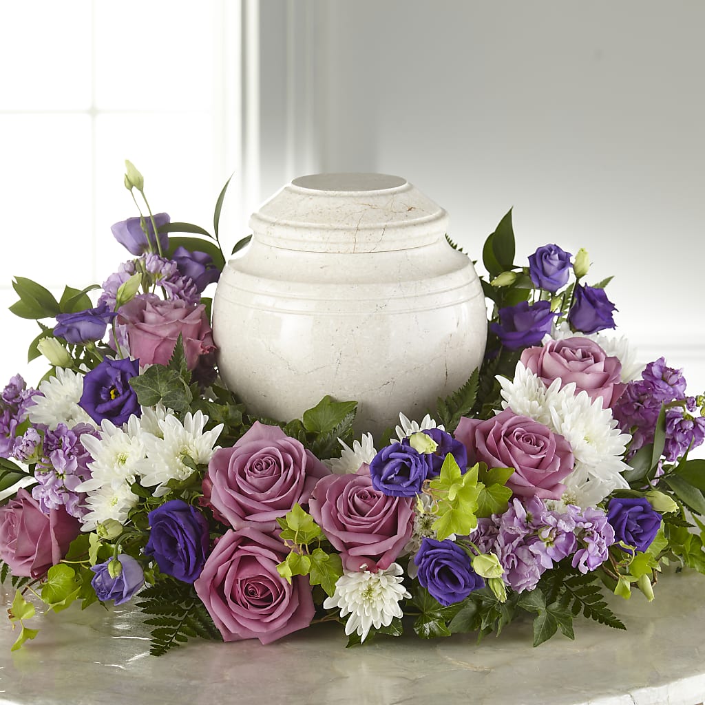 Blooming Sympathy Cremation Adornment – J ALEXANDER'S FLORIST, Jackson MI