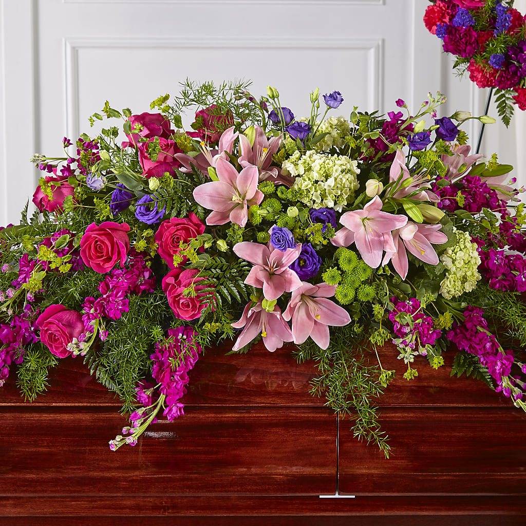 Radiant Tribute Casket Spray – J ALEXANDER'S FLORIST, Jackson MI