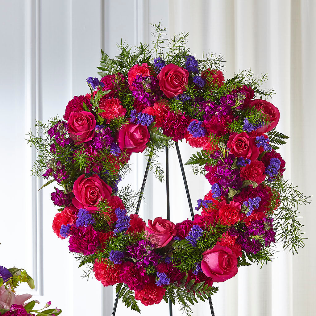 Calming Colors Wreath – J ALEXANDER'S FLORIST, Jackson MI