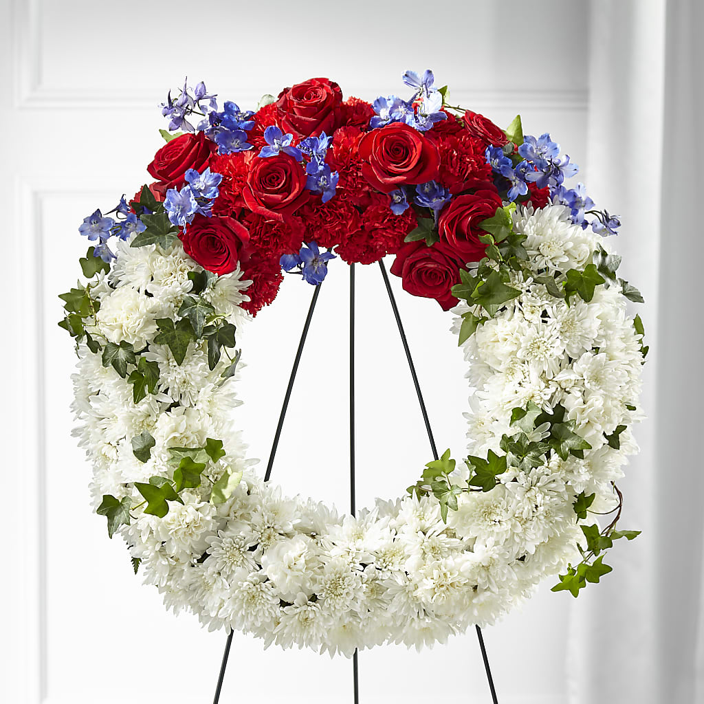 Patriotic Passion Wreath – J ALEXANDER'S FLORIST, Jackson MI