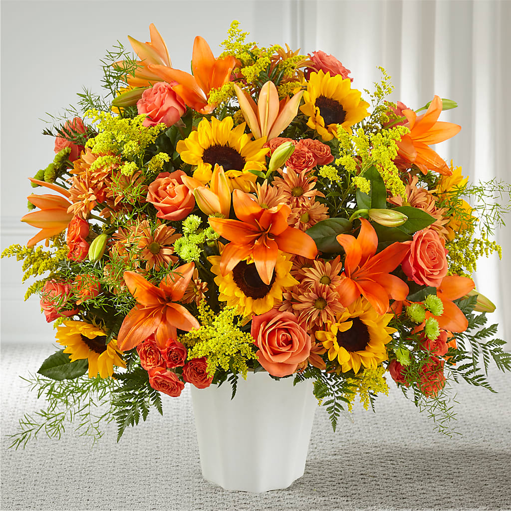 Harvest Thoughts Floor Basket – J ALEXANDER'S FLORIST, Jackson MI
