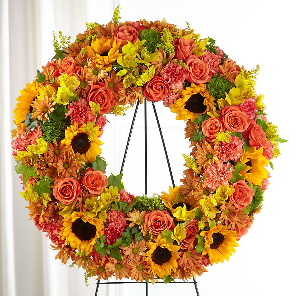 Autumnal Memories Wreath (Standard) – J ALEXANDER'S FLORIST, Jackson MI