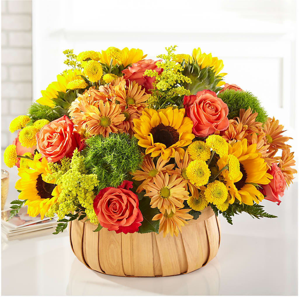 Harvest Sunflower Basket – J ALEXANDER'S FLORIST, Jackson MI