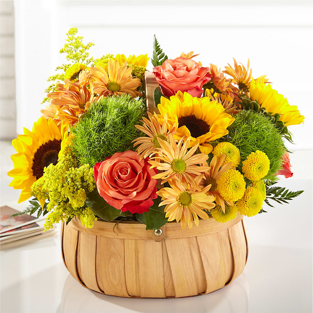 Harvest Sunflower Basket – J ALEXANDER'S FLORIST, Jackson MI