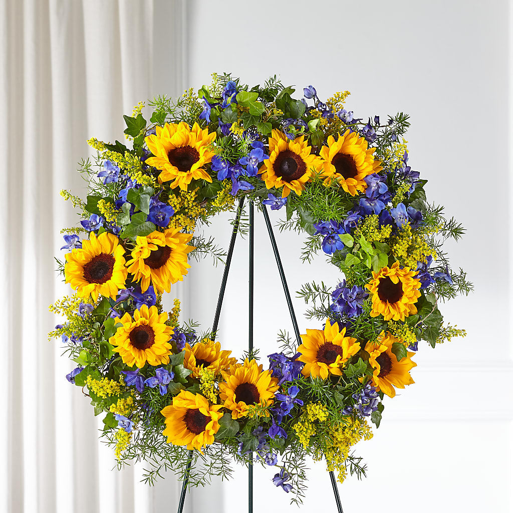 Bright Rays Wreath – J ALEXANDER'S FLORIST, Jackson MI