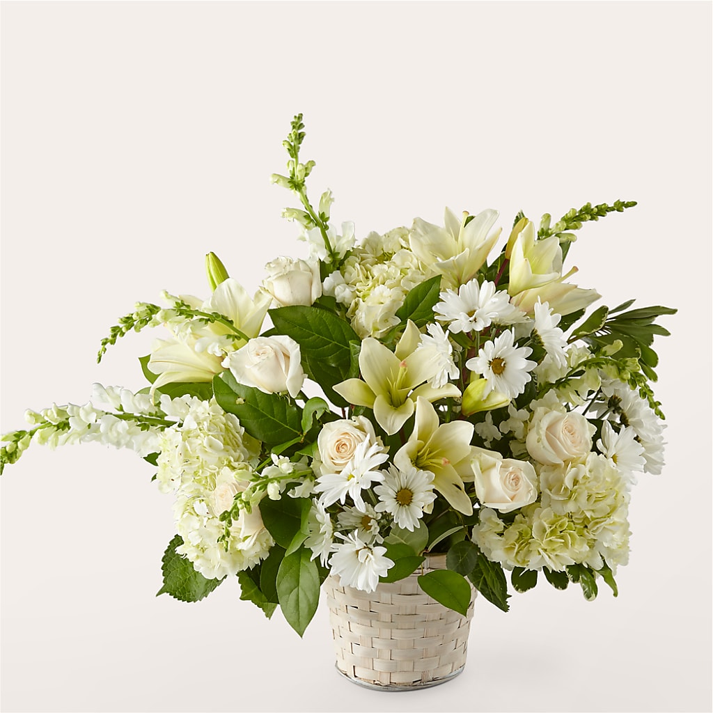 Ivory Elegance Floral Basket – J ALEXANDER'S FLORIST, Jackson MI