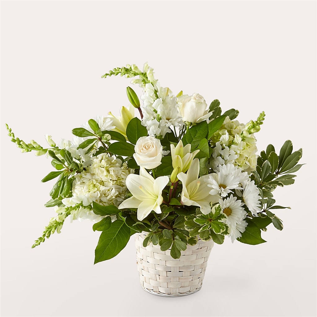 Ivory Elegance Floral Basket – J ALEXANDER'S FLORIST, Jackson MI