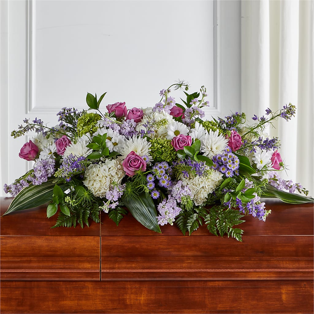 Meadows of Serenity Casket Spray – J ALEXANDER'S FLORIST, Jackson MI
