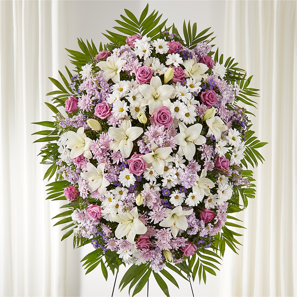Surrounded by Love Standing Spray – J ALEXANDER'S FLORIST, Jackson MI