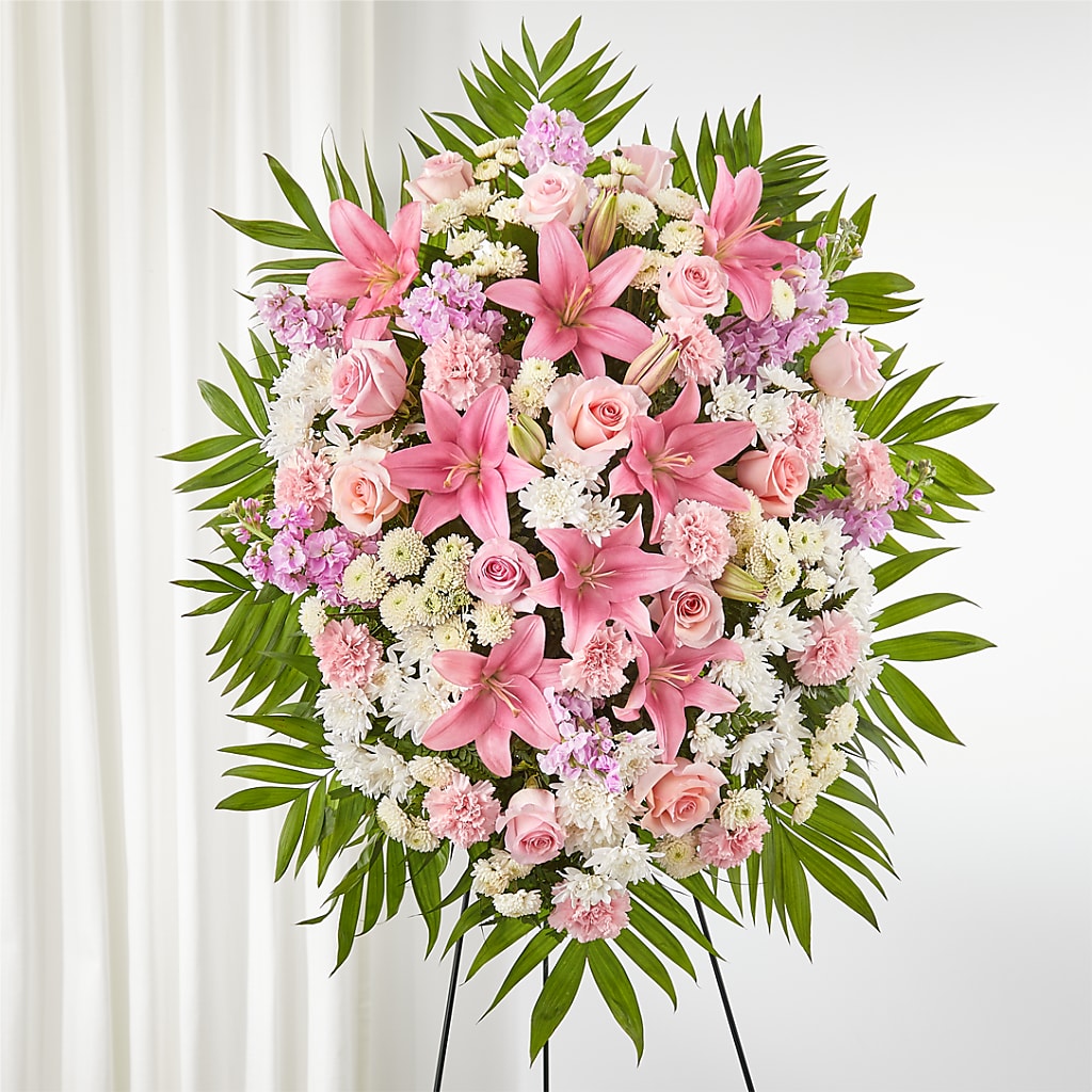 Offering Solace Standing Spray – J ALEXANDER'S FLORIST, Jackson MI
