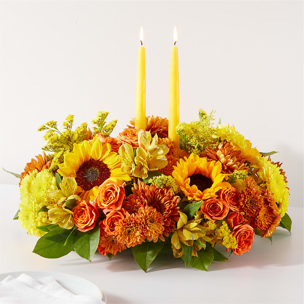 Autumn Harmony Centerpiece – J ALEXANDER'S FLORIST, Jackson MI