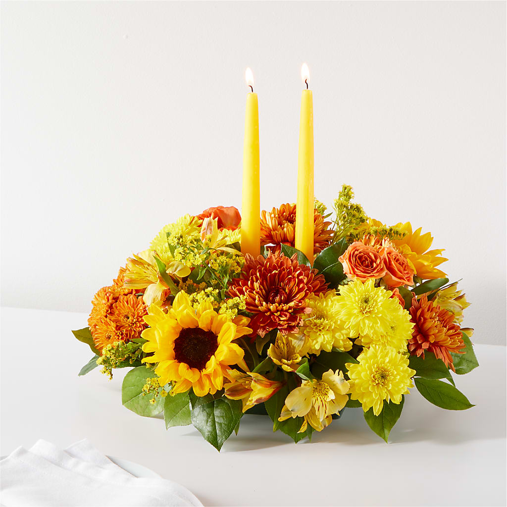 Autumn Harmony Centerpiece – J ALEXANDER'S FLORIST, Jackson MI