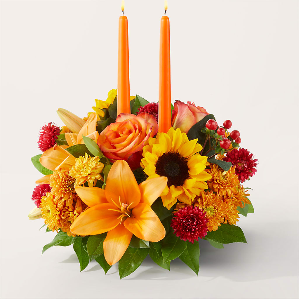 Grateful Centerpiece – J ALEXANDER'S FLORIST, Jackson MI