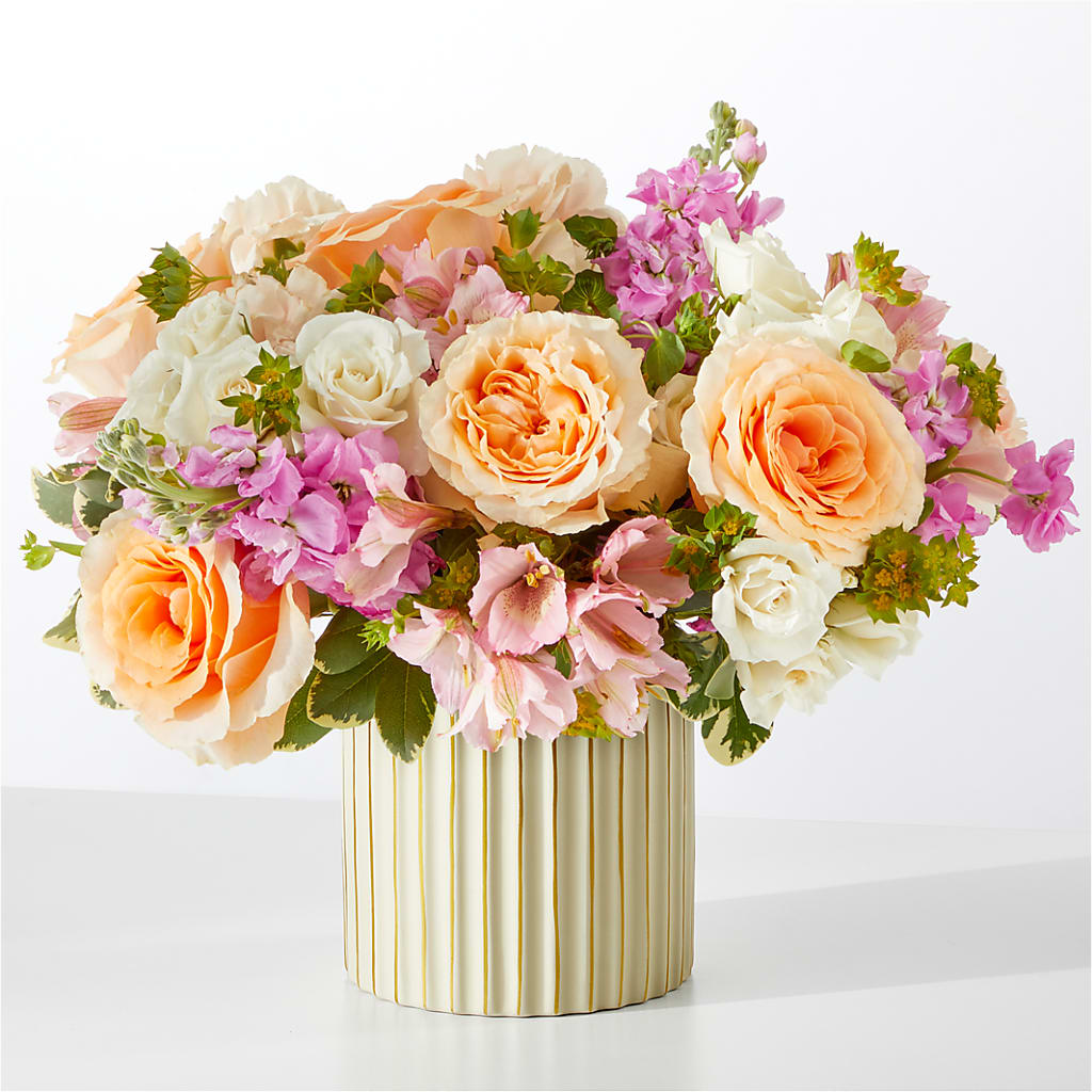 Paradise Bouquet with Ivory Vase – J ALEXANDER'S FLORIST, Jackson MI