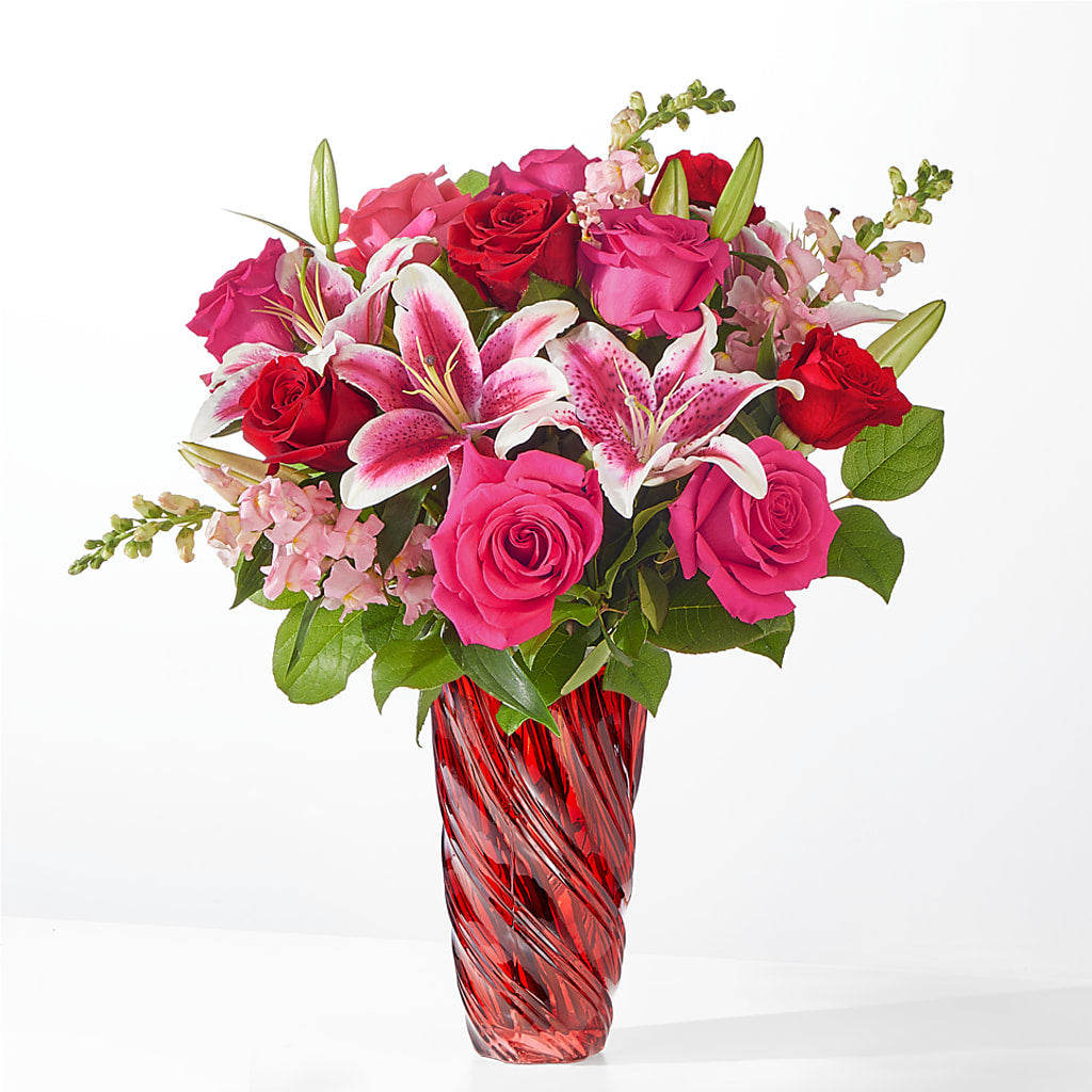 Always You Bouquet with Luxe Swirl Vase – J ALEXANDER'S FLORIST, Jackson MI