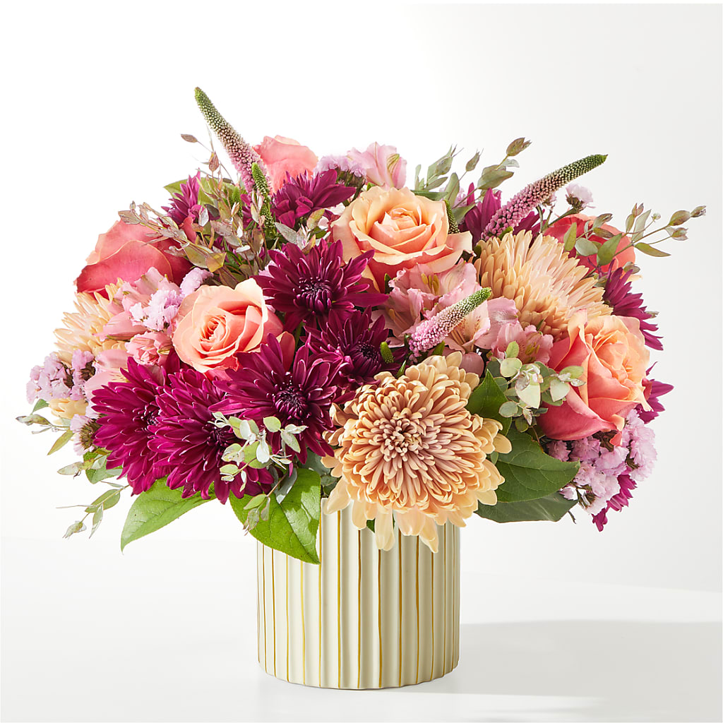 Berry Cobbler Bouquet with Ivory Vase – J ALEXANDER'S FLORIST, Jackson MI