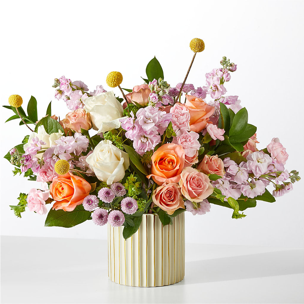 French Market Bouquet with Ivory Vase – J ALEXANDER'S FLORIST, Jackson MI