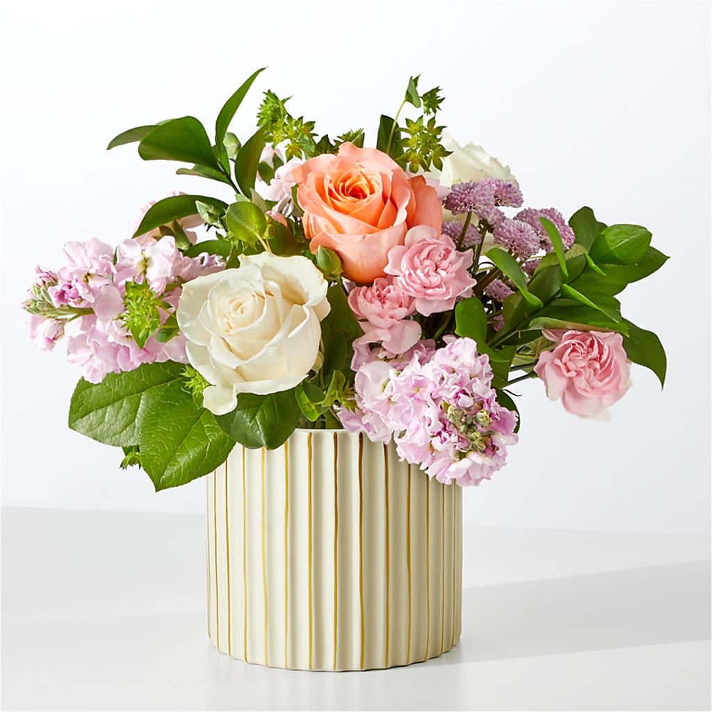 French Market Bouquet with Ivory Vase – J ALEXANDER'S FLORIST, Jackson MI
