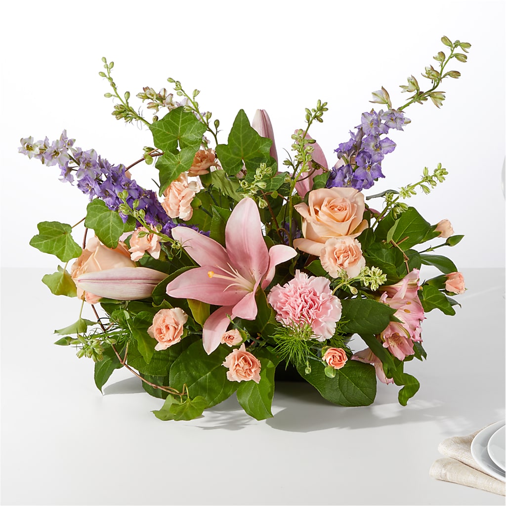 Blossom Time Centerpiece – J ALEXANDER'S FLORIST, Jackson MI