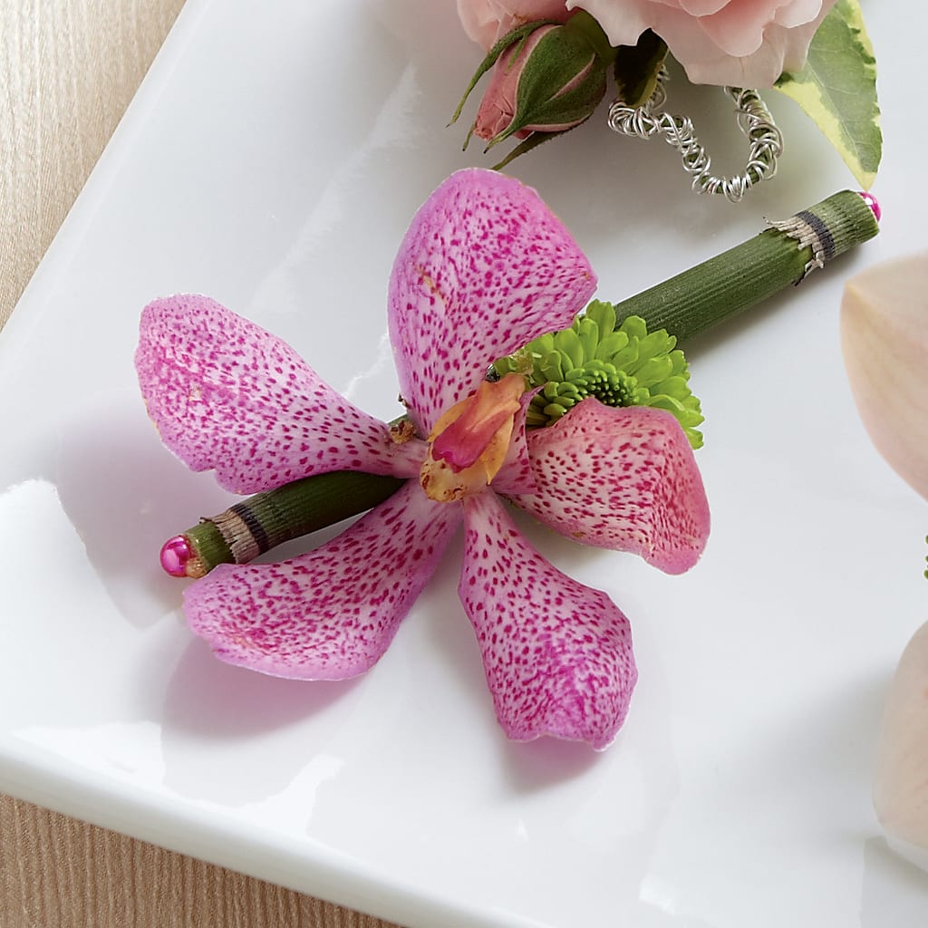Pink Mokara Boutonniere – J ALEXANDER'S FLORIST, Jackson MI