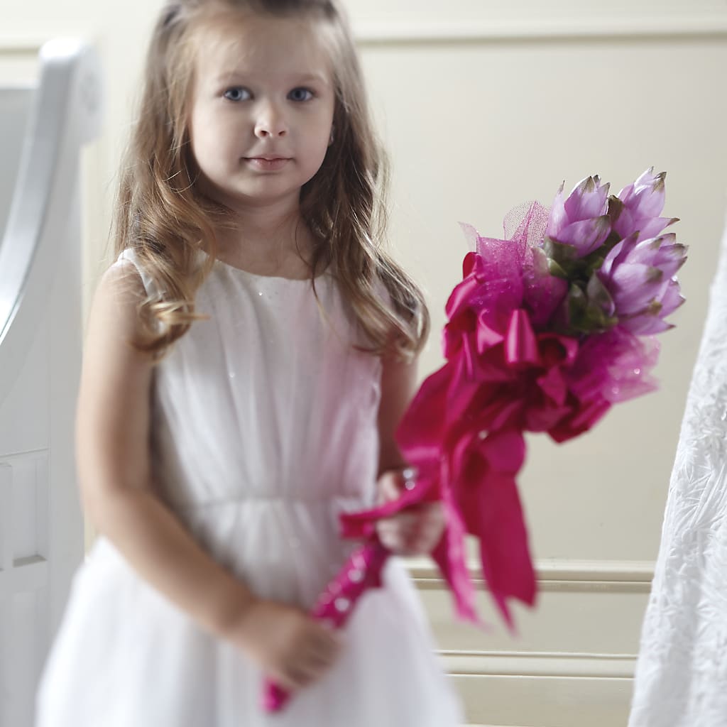 Sparkle Pink Flower Girl Bouquet – J ALEXANDER'S FLORIST, Jackson MI