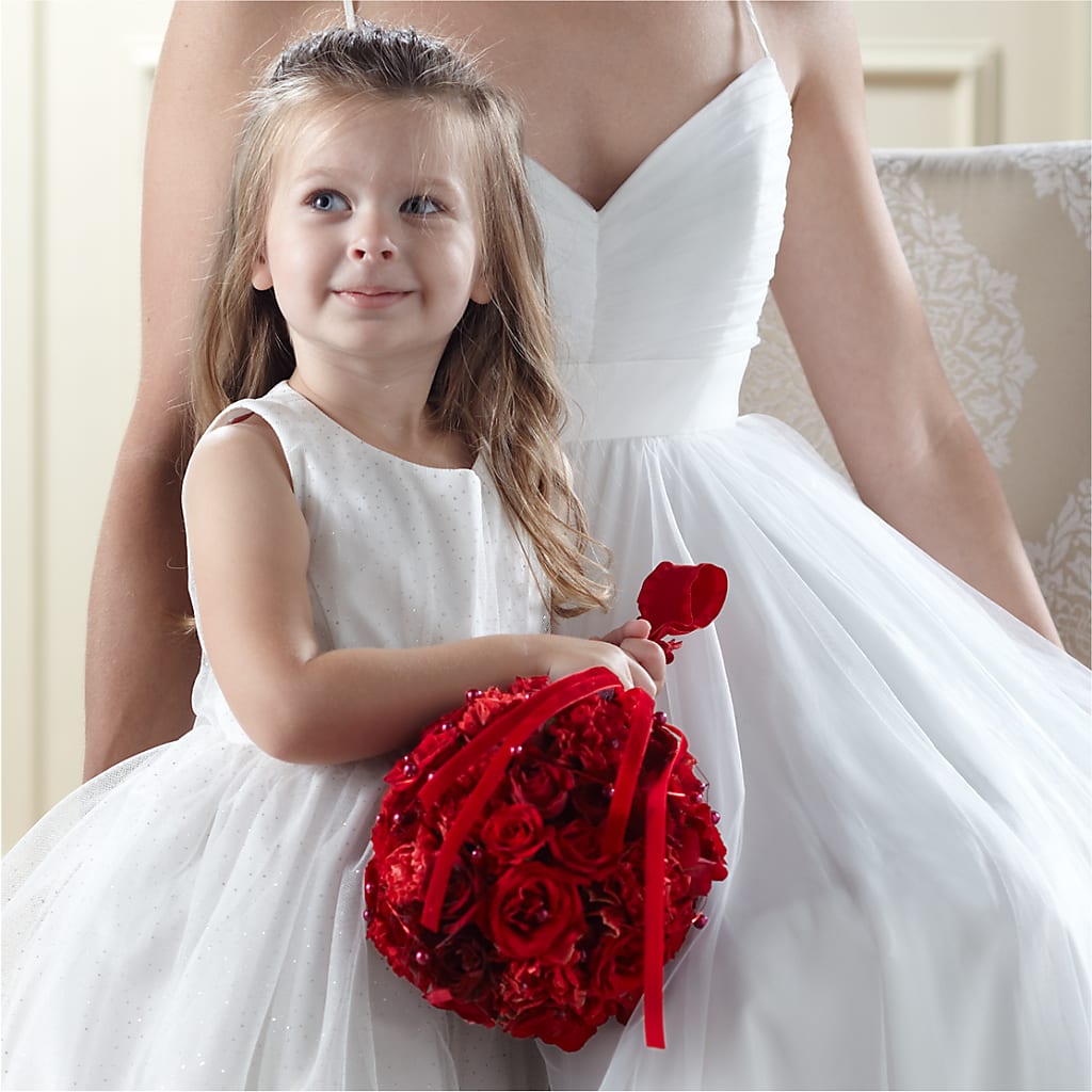 Pure at Heart Flower Girl Arrangement – J ALEXANDER'S FLORIST, Jackson MI