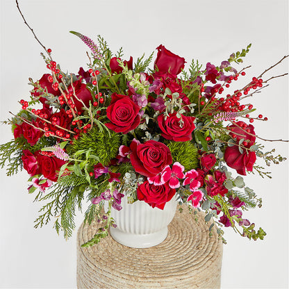 Big Red Bow Bouquet – J ALEXANDER'S FLORIST, Jackson MI