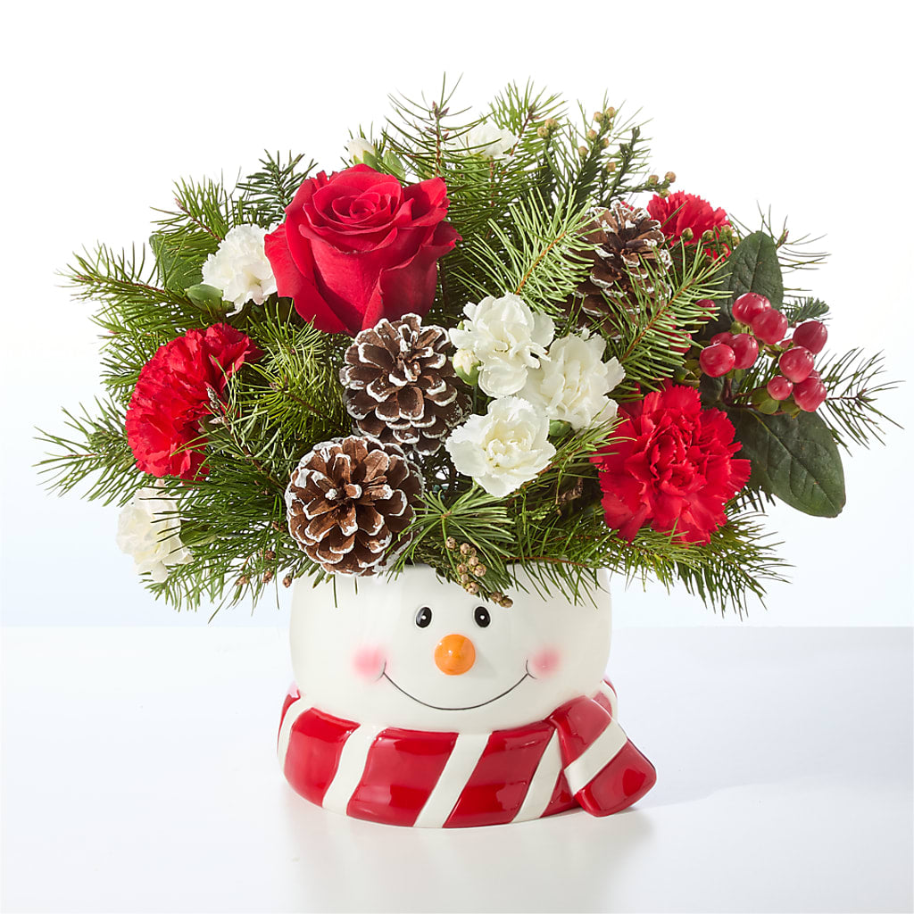 Jolly Snowman Bouquet – J ALEXANDER'S FLORIST, Jackson MI